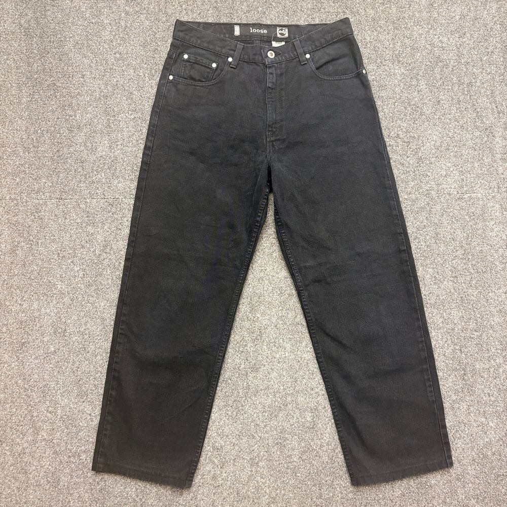 Vintage 1998 Levi's SilverTab Loose Baggy Black Denim Jeans Size 11R (32x28)